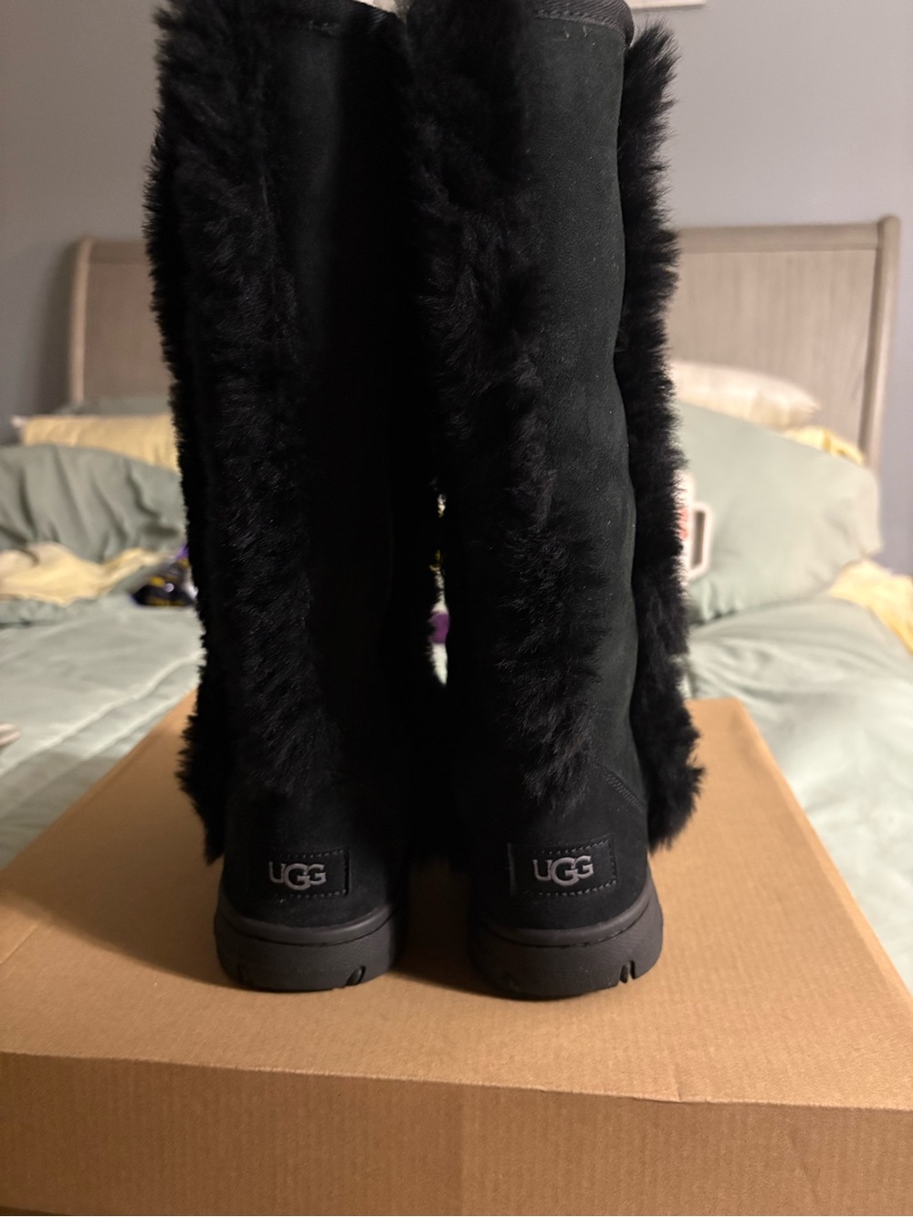 UGG Black Sunburst Wide-leg Tall Women's Boots